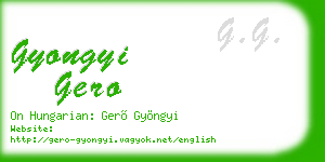 gyongyi gero business card